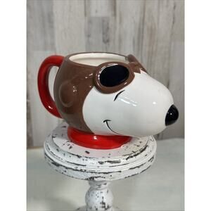 Vintage Applause Peanuts Snoopy Figural Flying Ace Ceramic Mug
